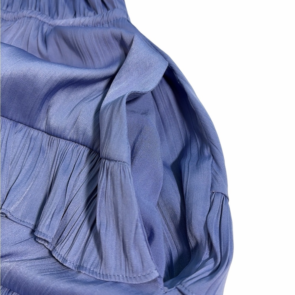 Anthropologie Women Purple Tiered Ruffle Mini Dress Boho Sz S - Picture 7 of 12
